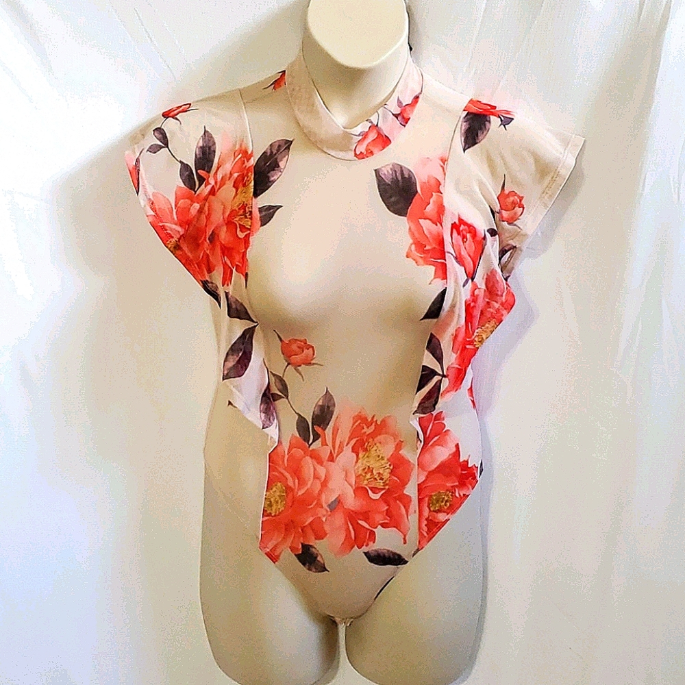 Floral Mesh Bodysuit